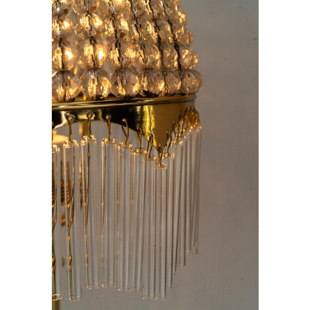 Art Deco Table Lamp with Cut Glass Shade and Glass Sticks, Vienna, Austria, 1920s For Sale - Image 16 of 18