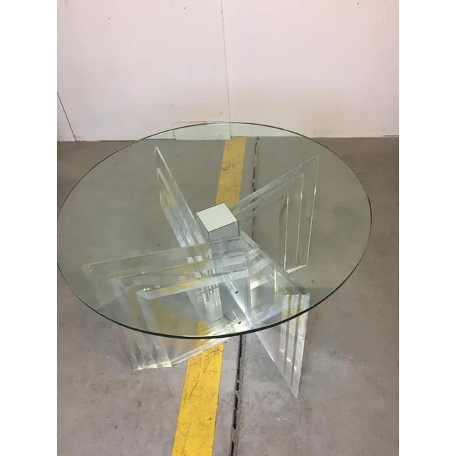 Vintage Table with Chrome Plating For Sale - Image 4 of 5