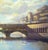 Impressionist Florence Ponte Vecchio by Christopher Clark | Oil and acrylic on wood panel cityscape with bridge For Sale - Image 3 of 4