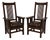 Chairish Title Pair of Stickley Handcraft Craftsman Mission Oak Armchairs With Original Upholstered Seats For Sale