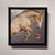 This artwork features a powerful, leaping horse, its muscular form rendered in exquisite detail against a shimmering...