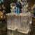 Pair of vintage Tiffany & Co. crystal decanters. Beautiful heavy cut crystal with classic starburst pattern and faceted...