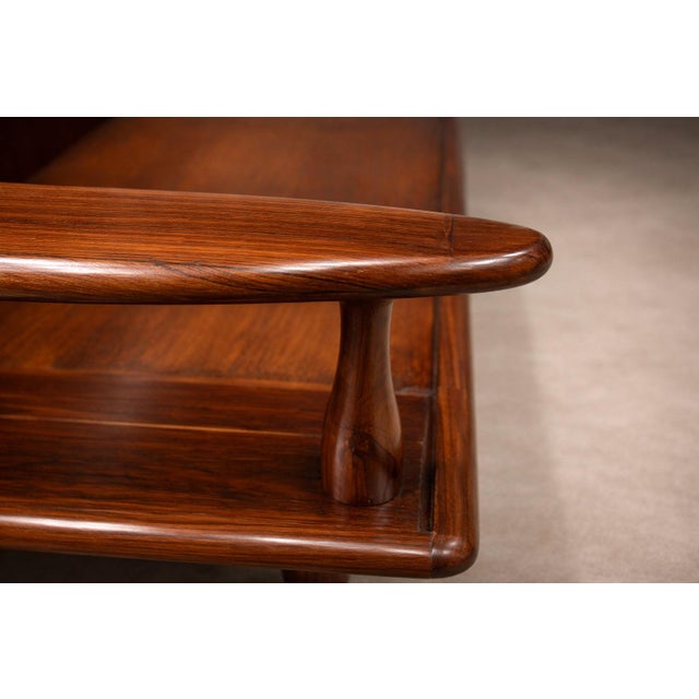 Mid-Century Modern Sofa in Rosewood & Bouclé by Liceu De Artes E Ofícios, Brazilian Modern, 1960s For Sale - Image 3 of 16