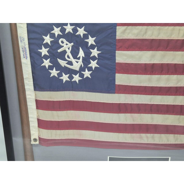 United States Yacht Ensign Flag in Shadowbox Frame For Sale - Image 10 of 11