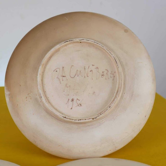 Ornamental Plates attributed to Cuniberti, 1950s, Set of 3 For Sale - Image 9 of 12