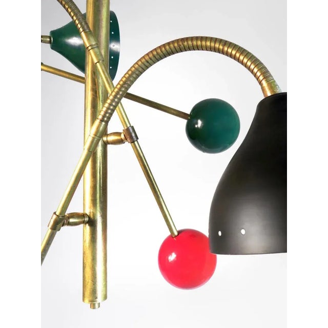 Mid-Century Chandelier with Flexible Arms, 1960s For Sale - Image 4 of 6