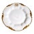 Late 18th Century Jean Pouyat Limoges White Ruffled Salad Plate With Raised Initials For Sale