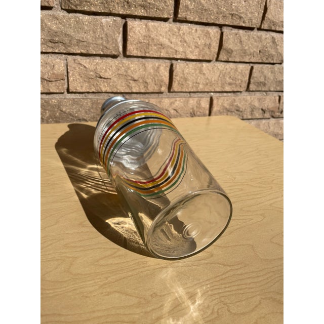 1950s 1950s Mid-Century Modern Retro Stripped Cocktail Shaker Set- 6 Pieces For Sale - Image 5 of 10