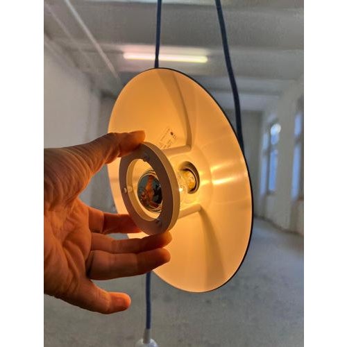 Metal Luna 8021 P Silver Grey Pendant Lamp by Jeka For Sale - Image 7 of 11