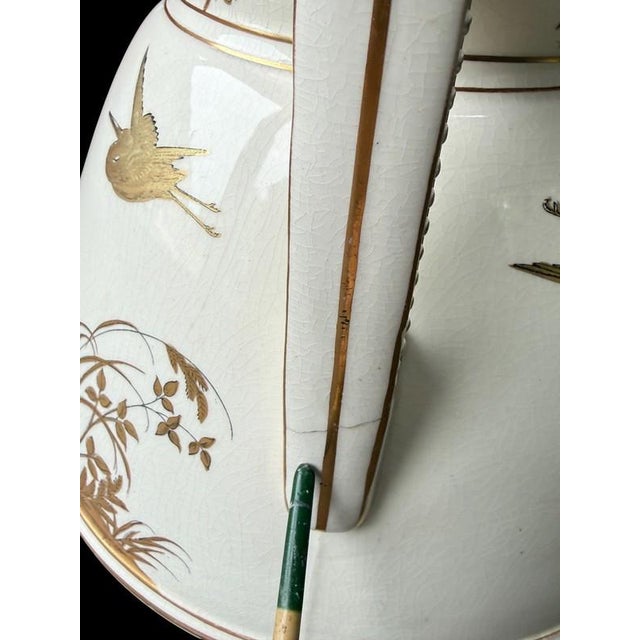 19thC Chinoiserie Antique Davenport Porcelain Staffordshire Aesthetic Movement Covered Jar For Sale - Image 16 of 18