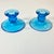 1940s 1940s Art Deco Boho Chic Hollywood Regency Depression Era Pressed Glass Candle Holders - A Pair For Sale - Image 5 of 13