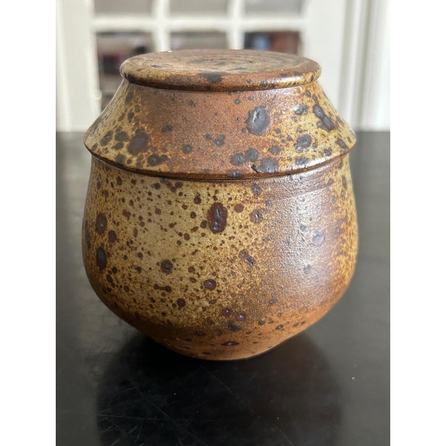 Mid-Century Modern Pyrite Stoneware Box by Charles Gaudry, 1970s For Sale - Image 3 of 8