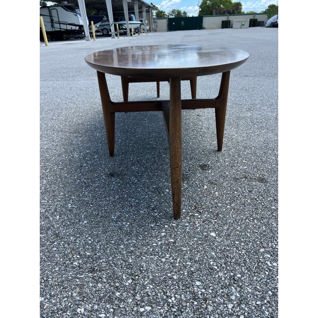 Mid-Century Modern 1970s Mid-Century Danish Modern Moreddi Walnut Surfboard Coffee Table For Sale - Image 3 of 7