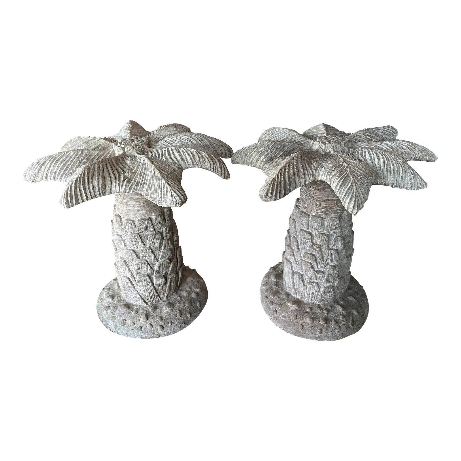 Vintage Plaster Palm Tree Leaf Table Dining Table or Center Entry Base Chairish