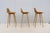 Danish Iskos-Berlin for Muuto Brown Leather Fiber Bar Stools Oak Base - Set of 3 For Sale - Image 10 of 18