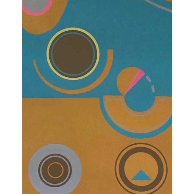 Robert Hunter (born 1928), "Brown and Blue," 1973 Silkscreen on paper, 55 of 60