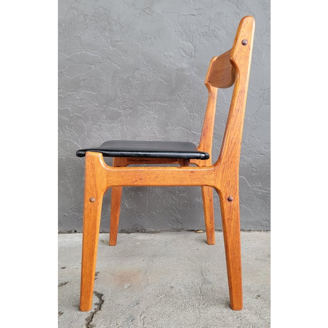 Brown Set 4 Teak Danish Modern Dining Chairs Manner of Erik Buch 1960's For Sale - Image 8 of 14