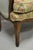 Vintage French Country Provincial High Back Walnut Arm Chairs (A) - A Pair For Sale - Image 9 of 12