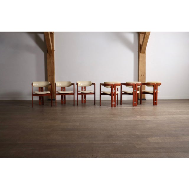 Brown Pamplona Chairs by Augusto Savini for Pozzi, Italy, 1965, Set of 6 For Sale - Image 8 of 18