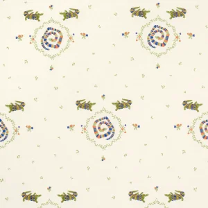 Schumacher X Backdrop Reptilia Embroidery Fabric In Bright Multi On Ivory