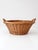 Vintage Wicker Gathering Basket With Handles For Sale - Image 9 of 13