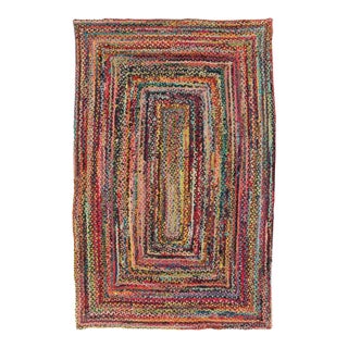 Galerie Shabab Collection Mid-20th Century Handmade American Braided Accent Rug For Sale