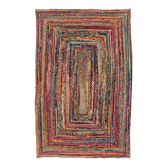 Galerie Shabab Collection Mid-20th Century Handmade American Braided Accent Rug For Sale