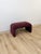 Mid 20th Century Postmodern Burgundy/Mauve Upholstered Curved Bench Vintage Sculptural Seating For Sale - Image 4 of 9