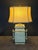 Offered for your consideration, this Asian style table lamp by John Richard featuring a a crackle celadon ceramic base...