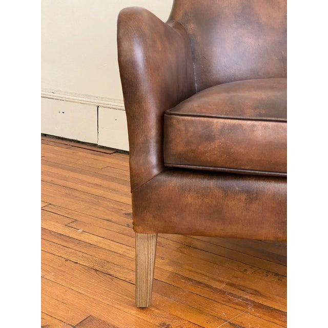 Timothy Oulton “Coffee Leather” Side Chair For Sale - Image 6 of 13