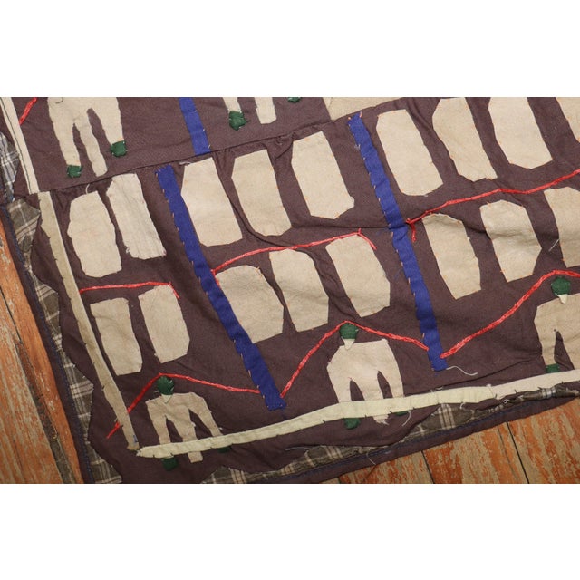 Textile Vintage Zabihi Collection Animal Human Pictorial Textile Embroidery - 6'10" x 8'7" For Sale - Image 7 of 12