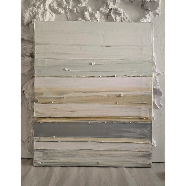 Abstract Minimalist Landscape Oil Painting by Diane Grant. Oil on canvas. Signed and dated on the back. Measurements :...