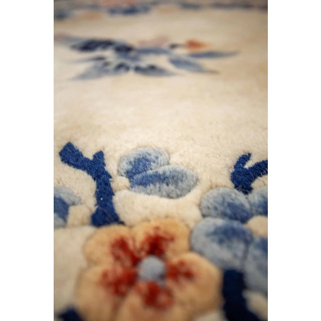 2000 - 2009 Art Deco Chinese Rug in Wool and Cotton For Sale - Image 5 of 8
