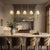 2020s Aloadecor Transitional Warm Brass Linear Chandelier With Fabric Shades For Sale - Image 5 of 7