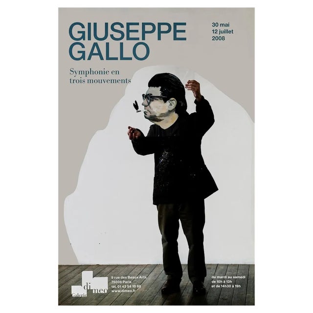 Giuseppe Gallo, Vintage Galerie Di Meo Exhiition Poster, 2008, Print For Sale