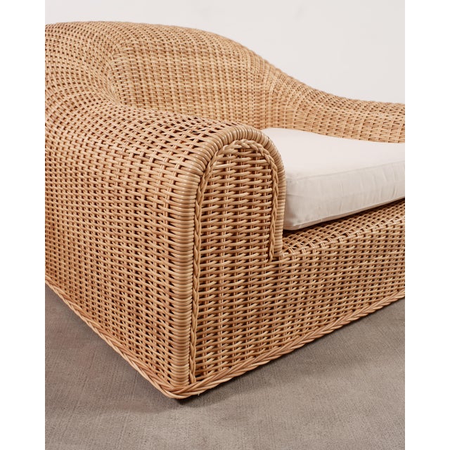 Pair of Michael Taylor Jennifer All-Weather Wicker Lounge Chairs For Sale - Image 12 of 17