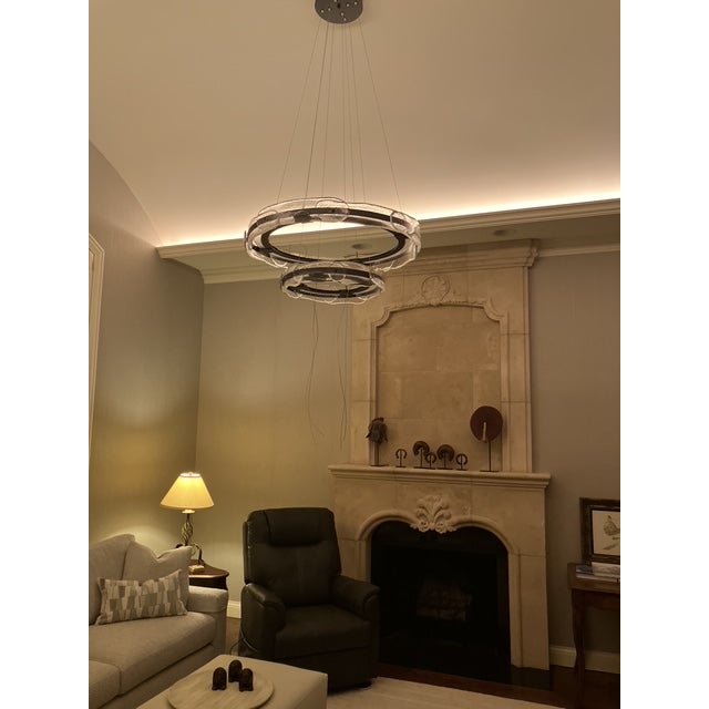 Contemporary Hubbardton Solstice Tiered Pendant For Sale - Image 3 of 6