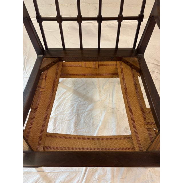 Chocolate Vintage Chippendale Style Open Arm Lounge Chair Frame For Sale - Image 8 of 12