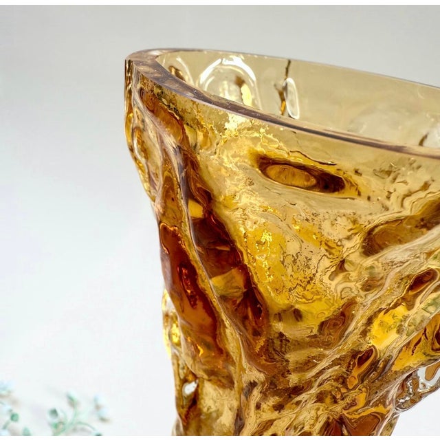 1970s Mid-Century Borken Vase in Glass from Ingrid, 1970s For Sale - Image 5 of 7