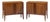 Unagusta Mid Century Walnut Curved Nightstands - Pair For Sale