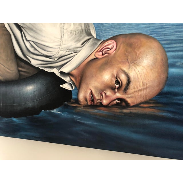 2000 - 2009 "Fish Whisper" by Jorge Santos, Original Painting, Acrylic on Canvas, 72" X 36" 2006 For Sale - Image 5 of 15