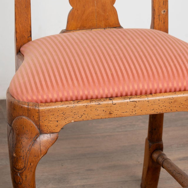 Pair, Late 18th Century Danish Oak Rococo Side Chairs For Sale - Image 6 of 11