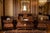 A splendid Dutch Baroque-style triptych of furniture dating back to the early 20th century (circa 1920). The striking and...