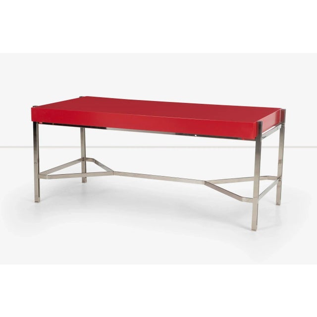 Red 1960s Arthur Elrod Attributed Custom Desk For Sale - Image 8 of 13