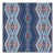 Sample - Schumacher Bayeta Embroidery Fabric in Blue & Red For Sale