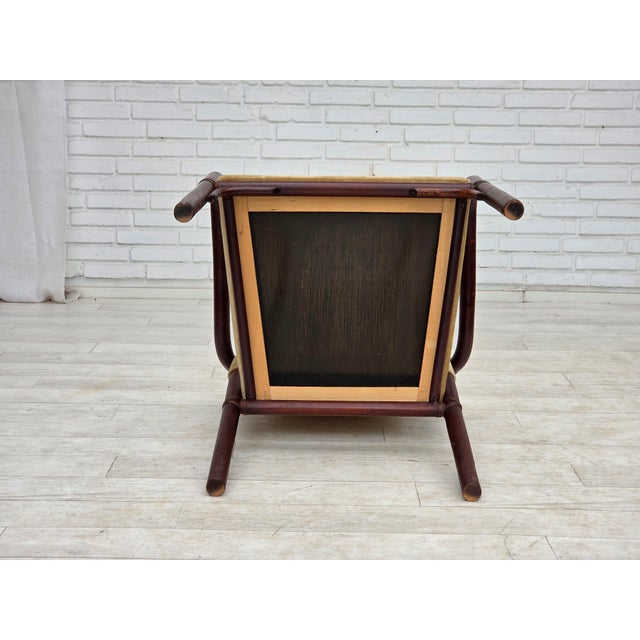 Scandinavian Armchairs with Furniture Velour and Bamboo, 1980s, Set of 2 For Sale - Image 18 of 18