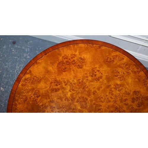 Empire French Burr Walnut Side Table For Sale - Image 5 of 12