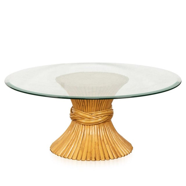 Sheaf of Wheat Coffee Table by McGuire, 1970s For Sale - Image 10 of 10