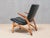 Lounge Chair in Black Leather, Oak & Teak by Arne Hovmand Olsen for J.L. Møllers, Denmark, 1952 For Sale - Image 15 of 15