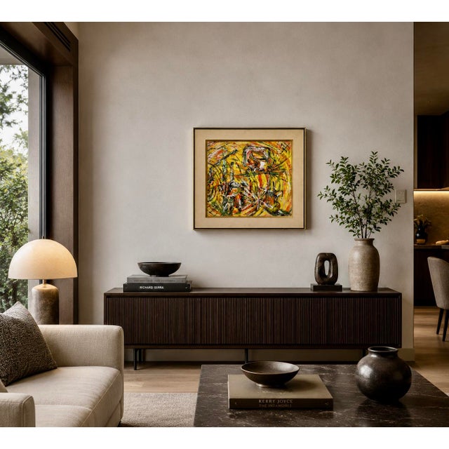 Paul Brach -1956 Abstract Vortex Composition - Oil Painting For Sale - Image 11 of 11